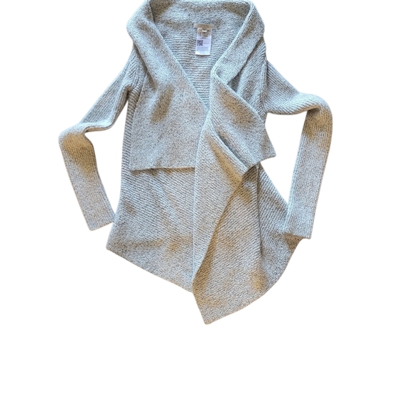 Women's Gray Open Front Cardigan Sweater - Picture 2 of 9